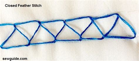 Feather stitch ( 4 variations ) Embroidery sewing tutorials - Sew Guide ...