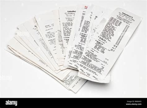 Pile of supermarket till receipts Stock Photo - Alamy