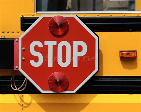 Large School Bus Stop Sign Clip Art