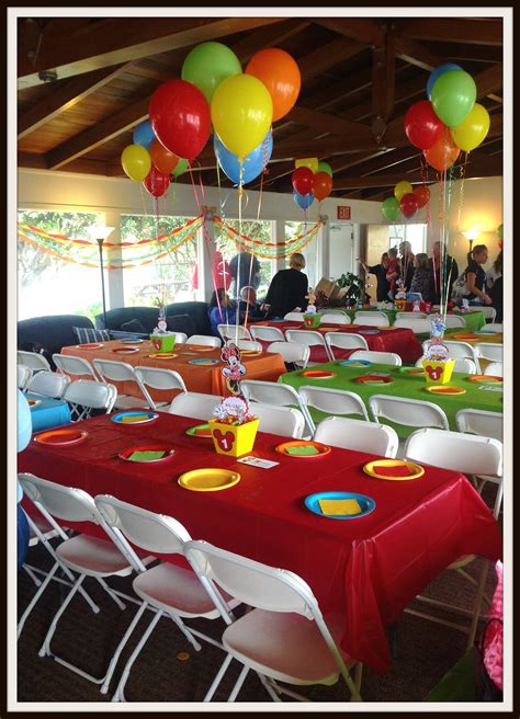 Mickey's clubhouse Table set up | Mickey mouse clubhouse party, Mickey ...