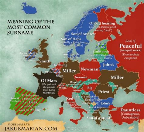 Map Monday, most common surname in each European country