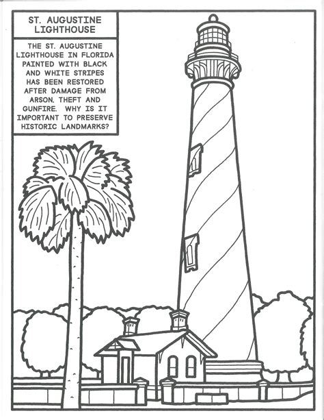 St. Augustine Lighthouse COLORING SHEETS! - St Augustine Light House