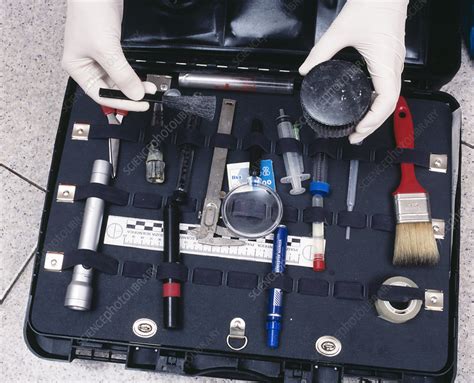 Crime scene investigation kit - Stock Image - H200/0129 - Science Photo ...