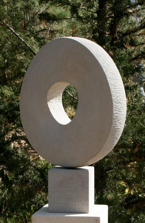 John Reeves - Portal, limestone sculpture, abstract, circle, John ...