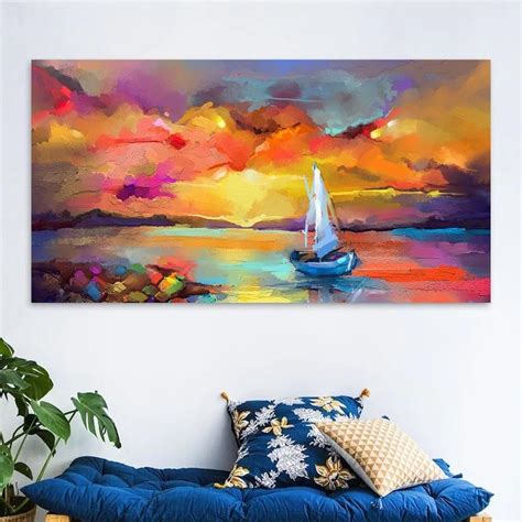 Abstract Boat Art Canvas | Modern Art Collection-HoMafy