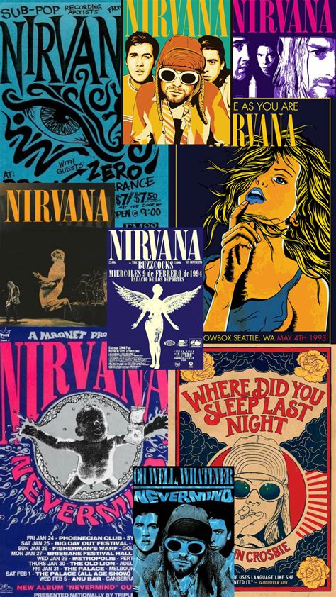 Download Nirvana Album Cover Collage Wallpaper | Wallpapers.com