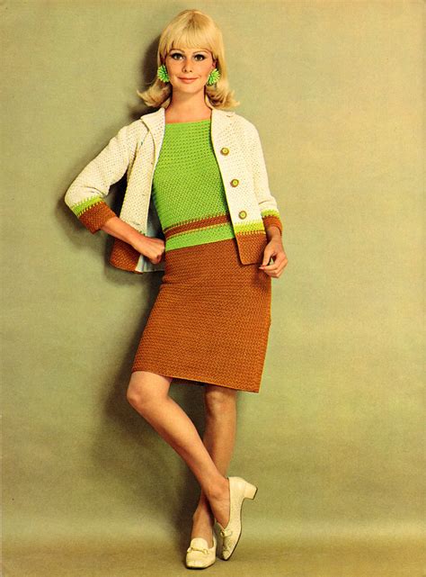 Beautiful Knitted Dress Fashion of the 1960s ~ vintage everyday