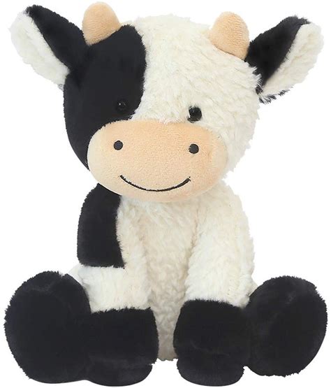 Cow Stuffed Animal - Black and White Fluffy Stuffed Cow Plush, Cute ...