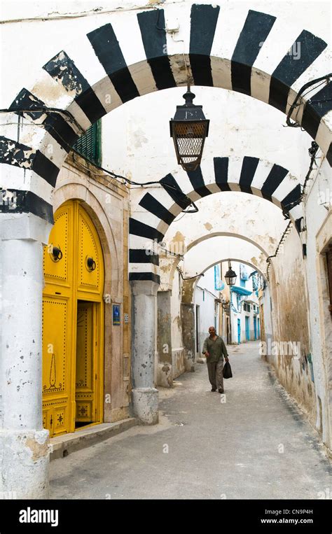 Tunisia, Tunis medina listed as World Heritage by UNESCO, lane Stock ...