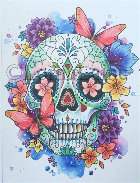 sugar Skull Art Drawing Halloween - Xavier Sessler