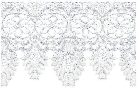 Lace Border Decor White Crochet - Clip Art Library