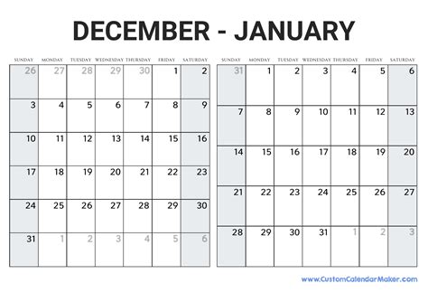 Dec 2024 Jan 2024 Calendar - Audra Candide