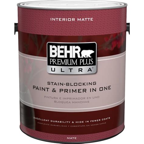 BEHR Premium Plus Ultra 1 gal. Deep Base Flat/Matte Interior Paint ...