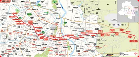 Delhi Metro Red Line Route Map and Stations List : Shaheed Sthal (New ...