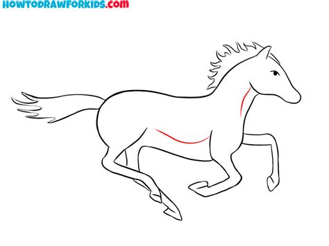 Running Horse Outline