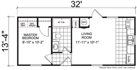 Micro 14 X 32 427 sqft Mobile Home | Factory Expo Home Centers | Mobile ...