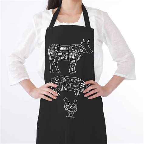 Butcher Cuts Apron By Old English Company | notonthehighstreet.com