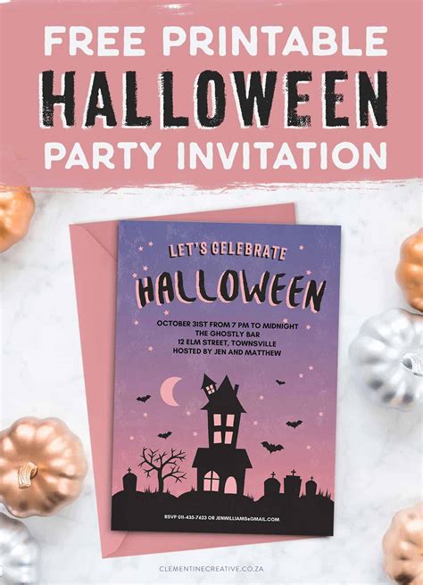 Free Printable Halloween Templates Invitations