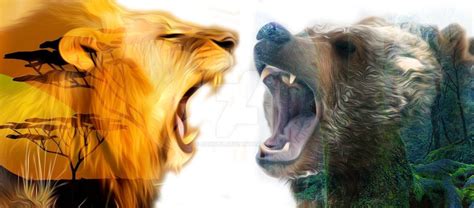 Bear vs Lion by Dakfuz on DeviantArt