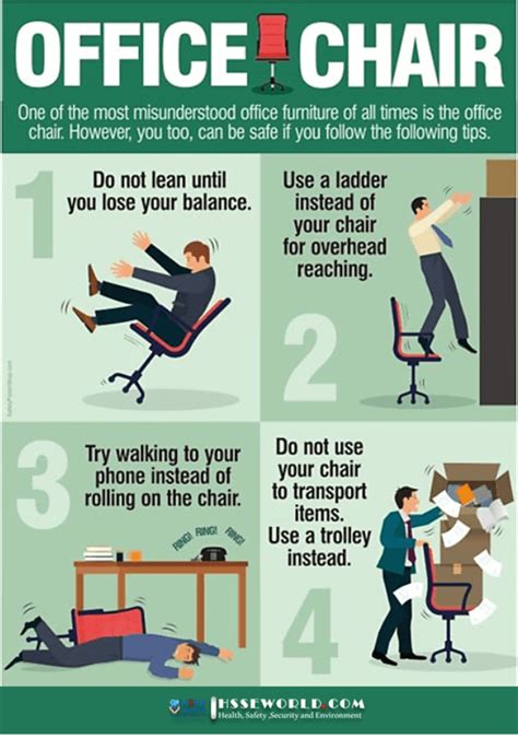 Ergonomic chair and office chair safety tips - HSSE WORLD