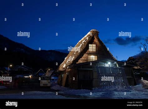 Night view of Shirakawa-go Stock Photo - Alamy