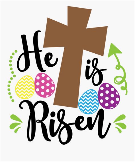 He Is Risen Svg Free Clipart , Png Download - Easter 2019 Images ...