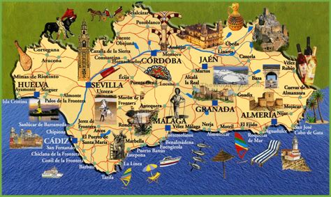 Andalusia travel map - Ontheworldmap.com