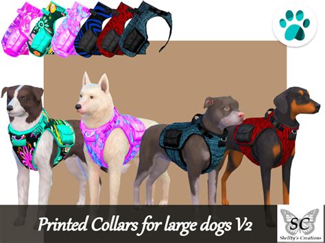 Large Dog Collars, Pet Collars, Sims 4 Pets, Small Dog Sweaters, Pet ...