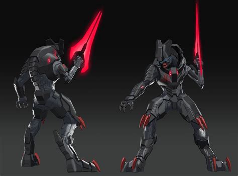 New Halo Infinite concept art shows an Elite blademaster and Mark VII ...