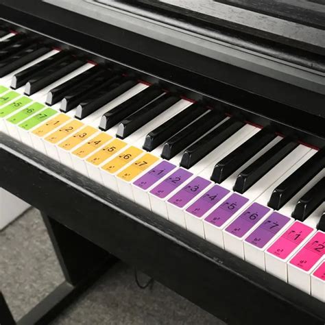 2019 New 4PCS 88Keys Stickers 88 Keys Piano Keyboard Stickers 61Keys ...