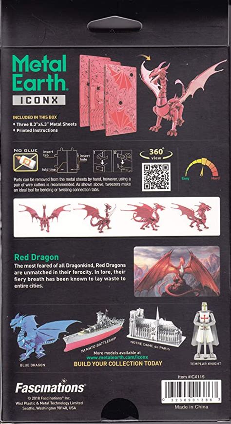 Metal Earth IconX Red Dragon Model Kit - Poopsie's Gifts & Toys