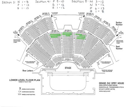 Grand Ole Opry Seating Guide | Elcho Table