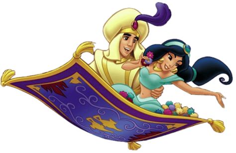 Aladdin and Jasmine on the Magic Carpet transparent PNG - StickPNG