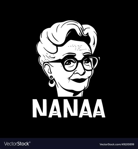 Nana - minimalist and flat logo Royalty Free Vector Image