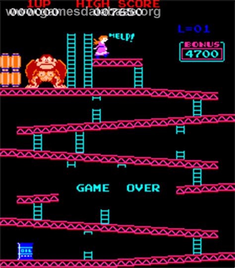 Donkey Kong - Arcade - Artwork - Game Over Screen