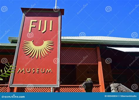 Fiji Museum with the Large Entrance Sign at Suva Editorial Stock Image ...