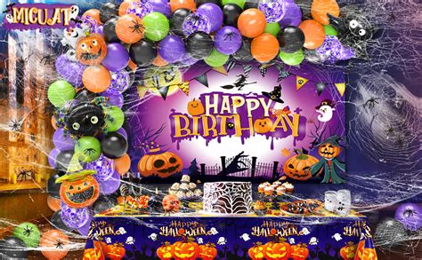 Amazon.com: Halloween Birthday Party Decorations, Halloween Themed ...