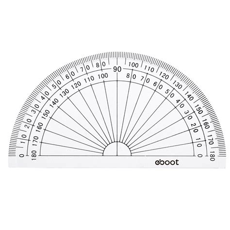 4 Pieces Math Geometry Tool Plastic Clear Ruler Sets, Protractor ...