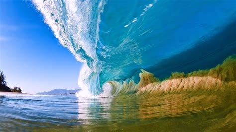 Stunning Ocean Waves Wallpaper HD for your desktop Free Download