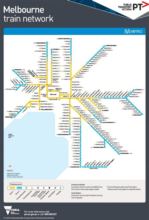 Melbourne metro train map - Ontheworldmap.com