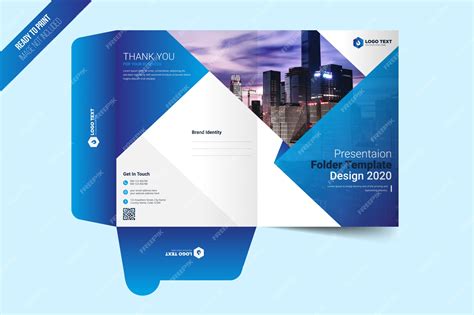 Premium Vector | Presentation folder template design