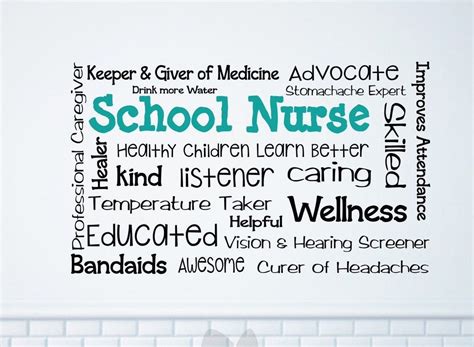 School Nurse Wall Decal, School Nurse Decor, School Nurse Office ...