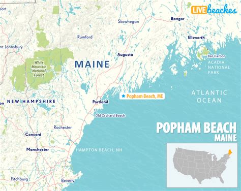 Map of Popham Beach, Maine - Live Beaches