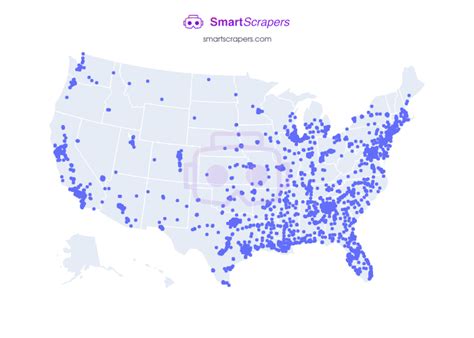 Numbers of Popeyes in United States | SmartScrapers