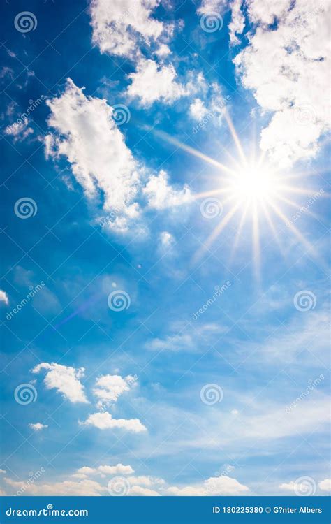 Blue Sky Background with Sunshine Stock Photo - Image of like ...