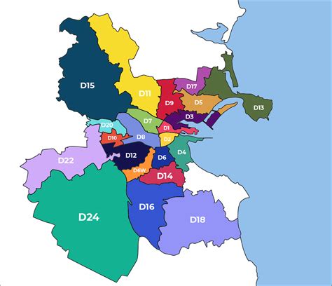 Dublin, Ireland Districts Map | Expat, Ireland, Moving to ireland