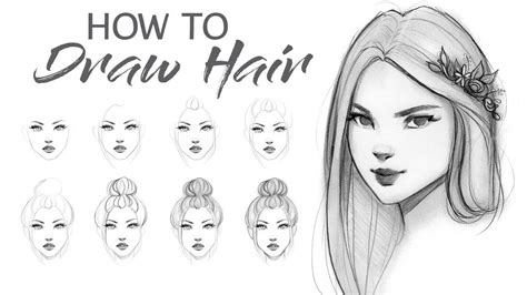 How To Draw Hair Step By Step - Howto Techno