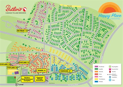 Skegness Caravan Village Map - Your Butlins Happy Place