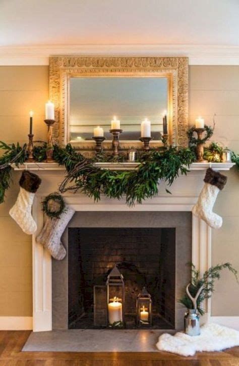 Winter fireplace decoration ideas 00010 | Christmas fireplace decor ...