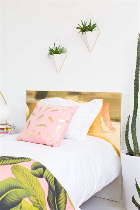 How To Make A Creative DIY Faux Brass Headboard — Sugar & Cloth Decor